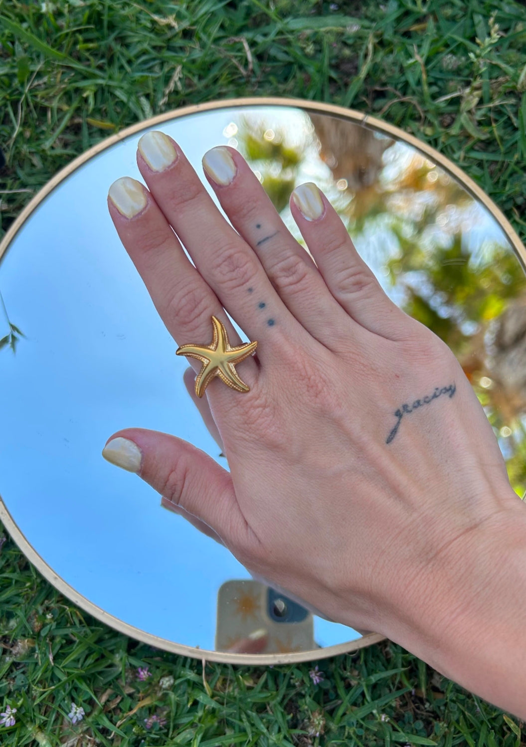Anillo Abierto En Forma de Estrella de Mar