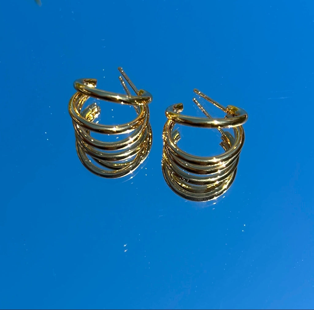 Pendientes Aro Triple Capa