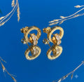 Pendientes Con Aro Entrelazados con Cristales