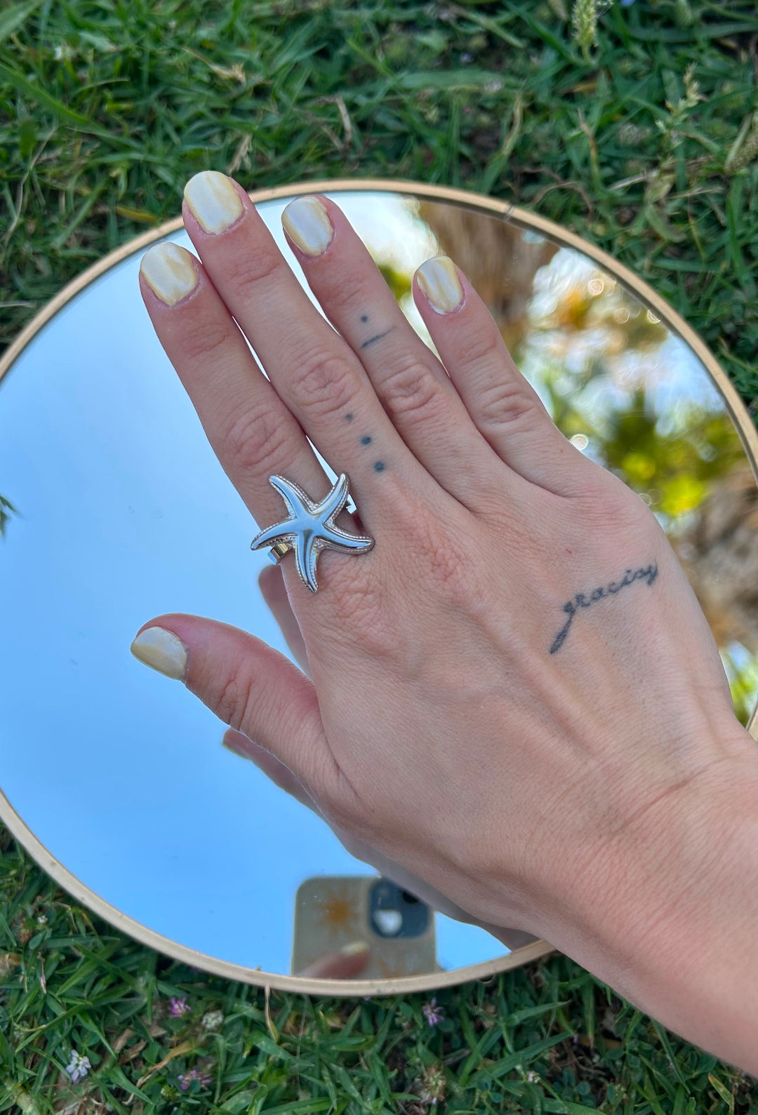 Anillo Abierto En Forma de Estrella de Mar